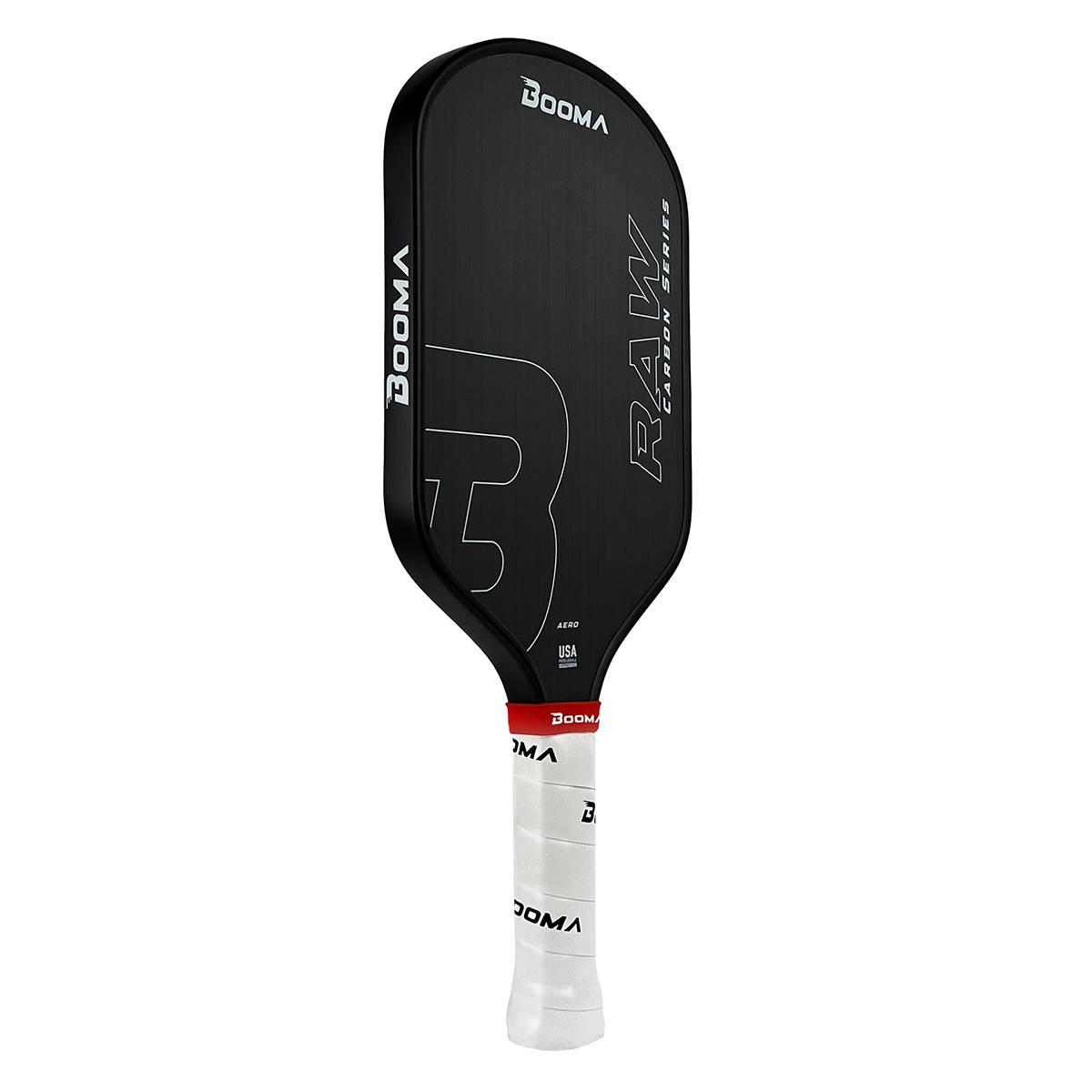 Raquette de pickleball BOOMA Raw Carbon Aero de côté