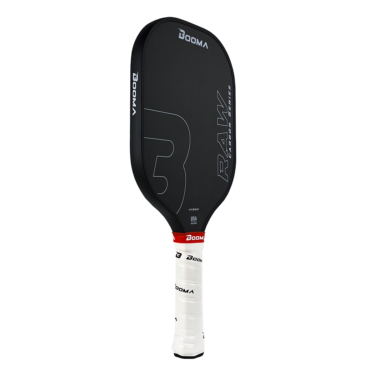 Raquette de pickleball BOOMA Raw Carbon Hybrid de côté