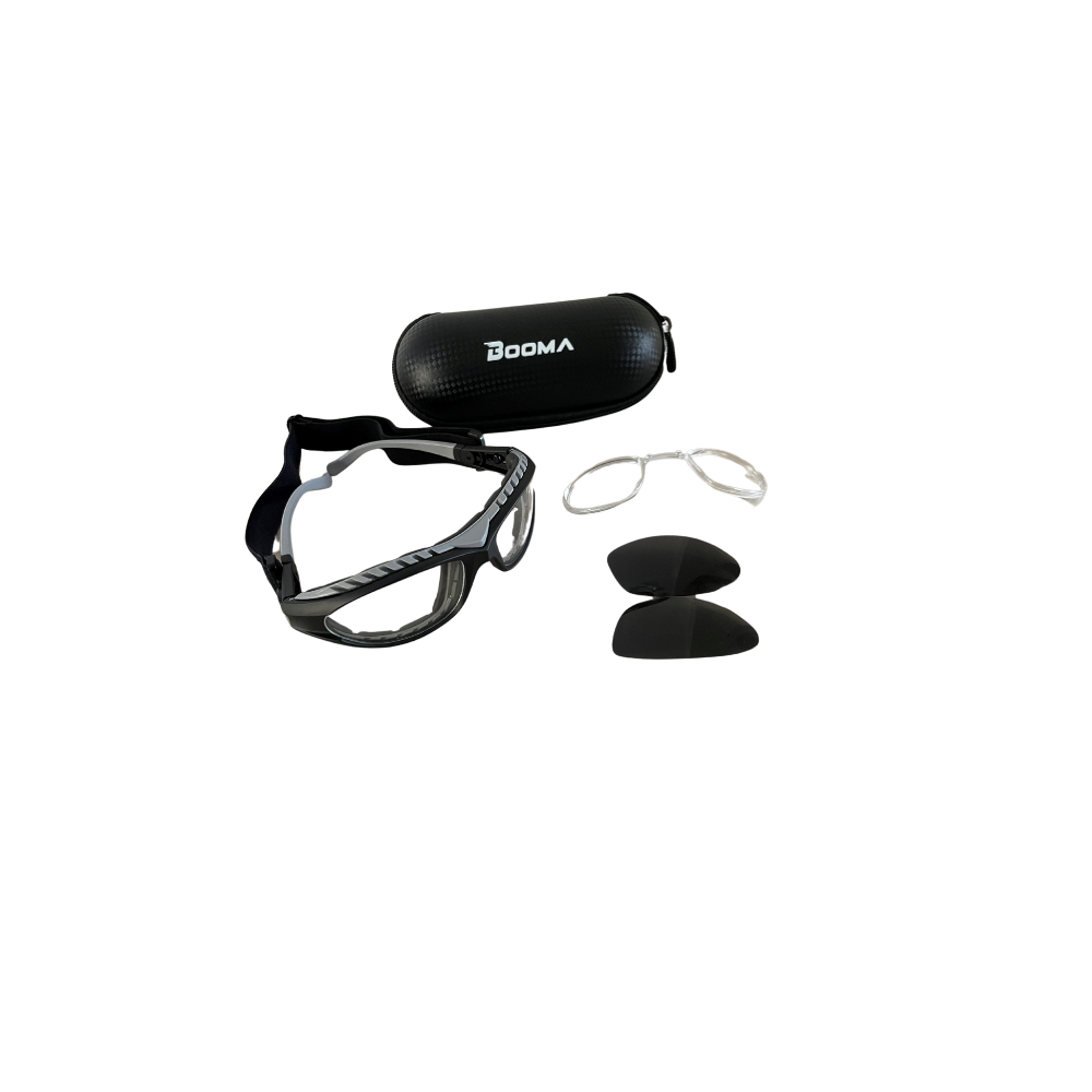 Lunette de Pickleball avec Vitres Amovibles – Noir