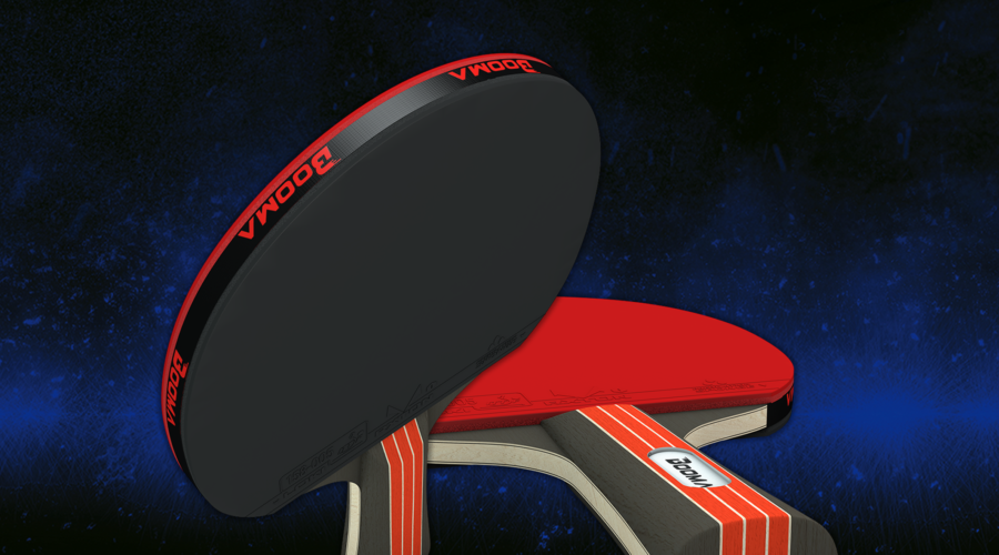 Image of BOOMA's Lightspeed Carbon Series ping pong paddle.