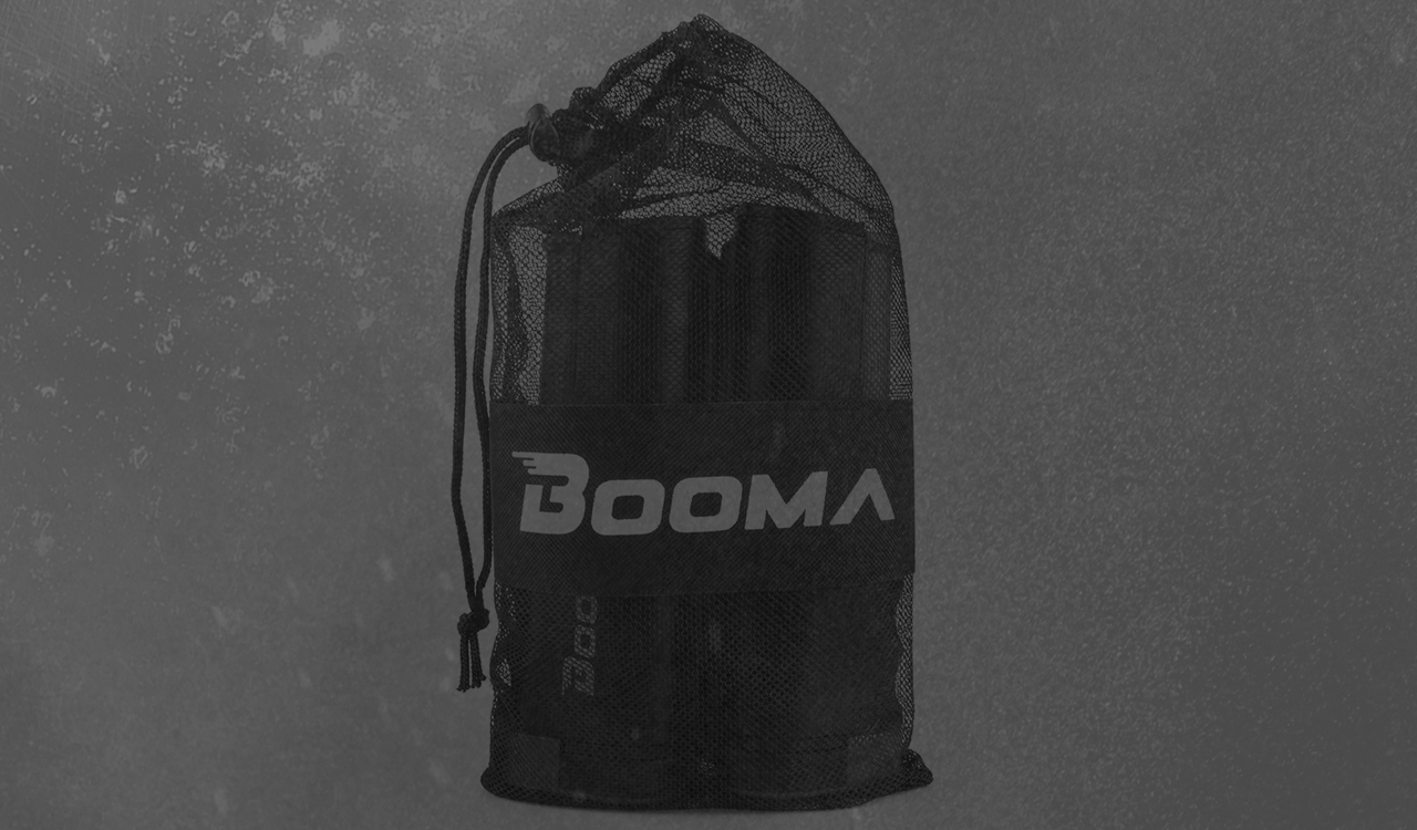 Image of carrying bag for BOOMA's retractable ping pong net.