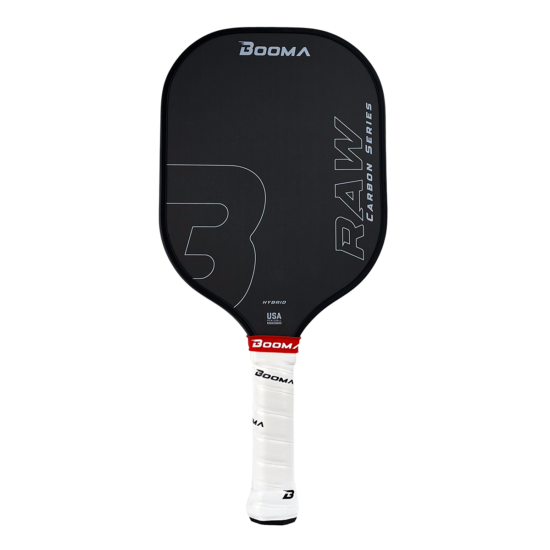 Image d'une raquette de pickleball BOOMA Raw Carbon Hybrid.