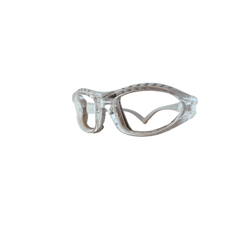 Image of BOOMA pickleball protective glasses with removable lenses.