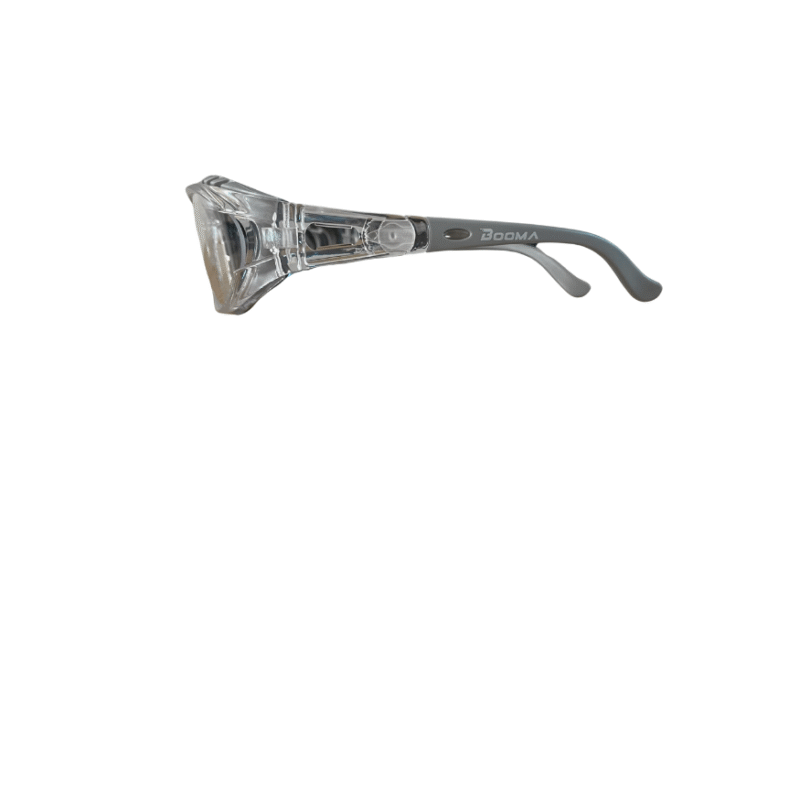 Image of BOOMA pickleball protective glasses with removable lenses.